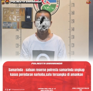 Tersangka Narkotika di Samarinda Diamankan, Miliki Sabu dan Uang Hasil Penjualan