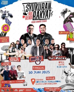 Konser Syukuran Aulia–Rendi, Ribuan Warga Tenggarong Disuguhkan Aksi Ungu & J-Rocks