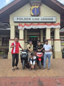 Polsek Loa Janan Tangkap Remaja Pelaku Curanmor, Barang Bukti Motor Vario Diamankan