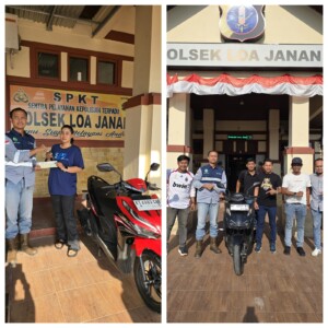 Polsek Loa Janan Serahkan Kendaraan Barang Bukti Curanmor ke Korban