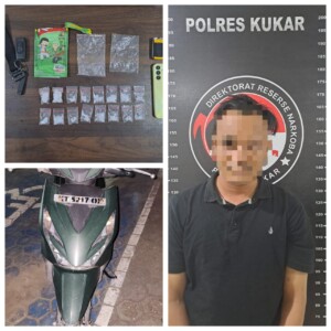 Pengedar Sabu Dibekuk Satresnarkoba Kukar di Tenggarong Seberang, 25 Gram Barang Bukti Diamankan