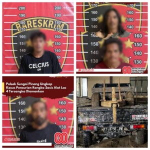 Polsek Sungai Pinang Ringkus Empat Pelaku Pencurian Rangka Sasis Alat Las di Samarinda Utara