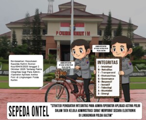 SEPEDA ONTEL, Inovasi Polda Kaltim Dorong Integritas dan Digitalisasi Surat-Menyurat Polri
