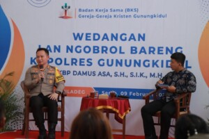 Ngobrol Santai Penuh Makna, Kapolres Gunungkidul Pererat Silaturahmi dengan Gereja