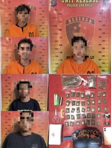 Peredaran Ganja Lebih dari 3 Kg Terungkap, Polsek Loa Kulu Amankan Lima Pelaku